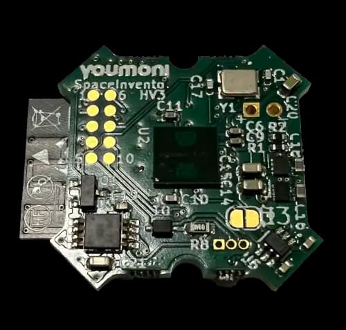 Closeup of the Youmoni space invento chip